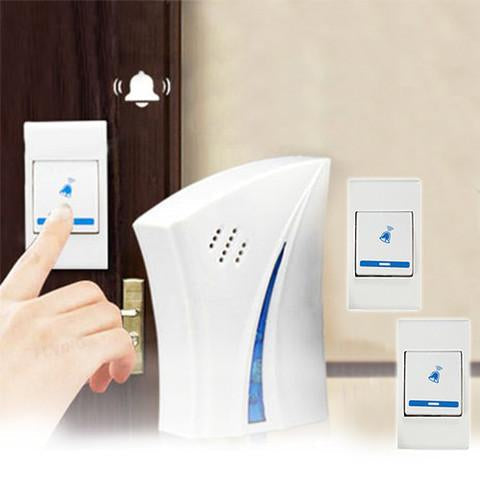 Free shipping-Wireless Digital Doorbell Set Digital Remote Control 2 Receivers