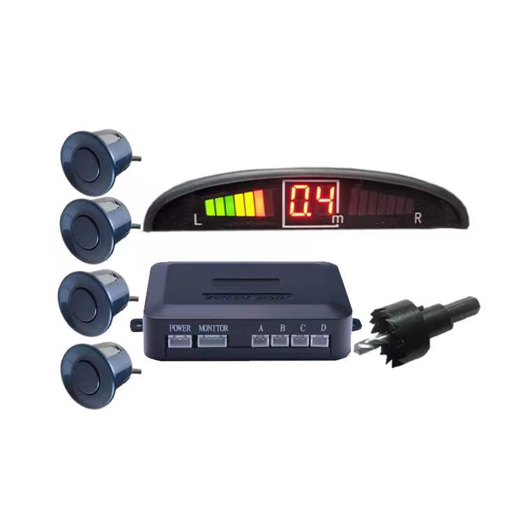 Car Parking Sensor System Kit 4 Parking 12V LED Display Reverse Backup Radar