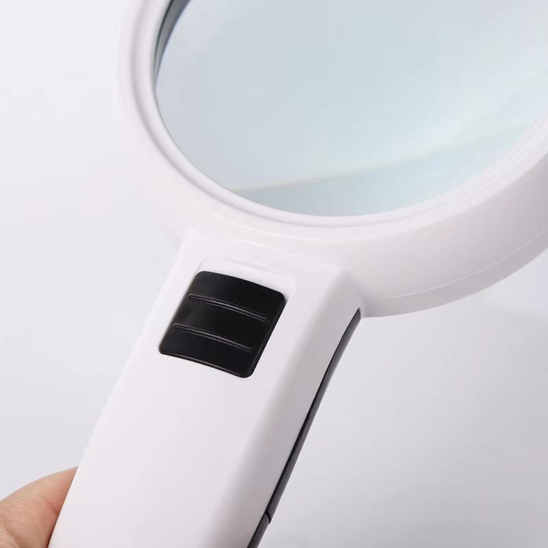 30X Jumbo Handheld Magnifying Glass w/ 3 Bright LED Light Illuminated Magnifier