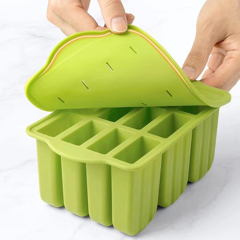 Silicone Ice Cream Mould Block 12 Frozen Molds Icy Pole Jelly Popsicle Maker