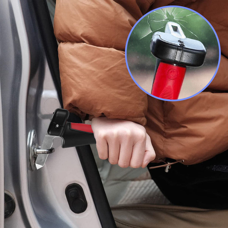 Car Door Handle Disability Elderly Standing Aid Cane Flashlight Glass Breaker