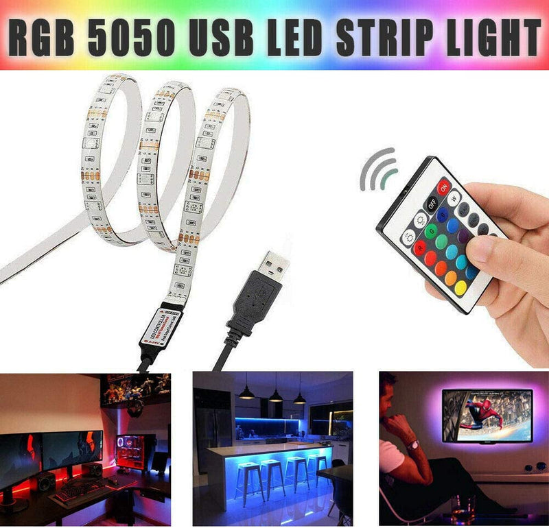 Free shipping- 5050 SMD LED Light Strip with 24 Keys Remote Control