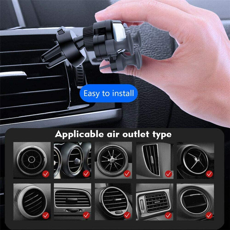 Gravity Car Phone Holder Air Vent Mount 360° Stand Cradle