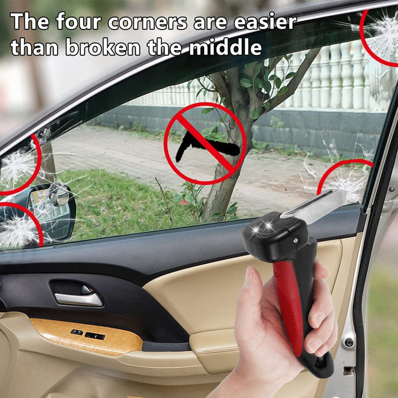 Car Door Handle Disability Elderly Standing Aid Cane Flashlight Glass Breaker