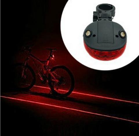 Free Shipping - 5LED+2Laser Cycling Safety Bicycle Rear Lamp