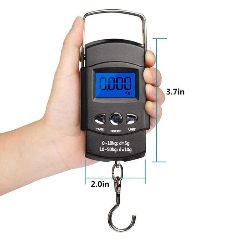 Portable LCD Digital Electronic Fishing Travel Luggage Hanging Weighing Scale