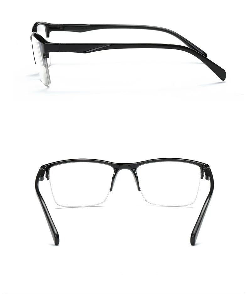 Free Shipping- Ultralight Mens Ladies Magnifying Reading Glasses Clear Half Frame 1.0 1.5 2.0 2.5 3.0 3.5