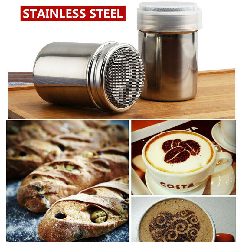 Stainless Icing Sugar Cocoa Coffee Shaker Flour Duster