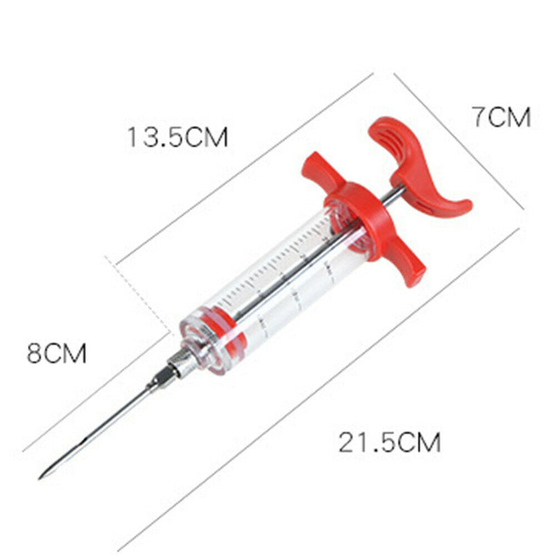 Marinade Injector Syringe Food Flavor Seasoning Meat Injection Gun Chicken BBQ