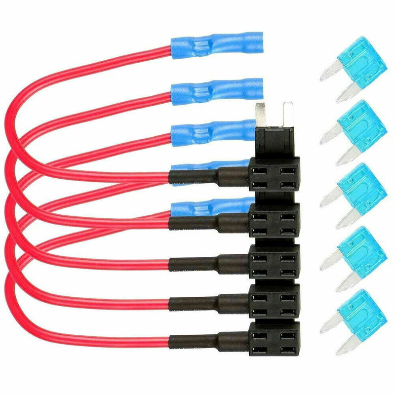 Free shipping-5PCS 12V Car Fuse Holder+ 15A Fuse