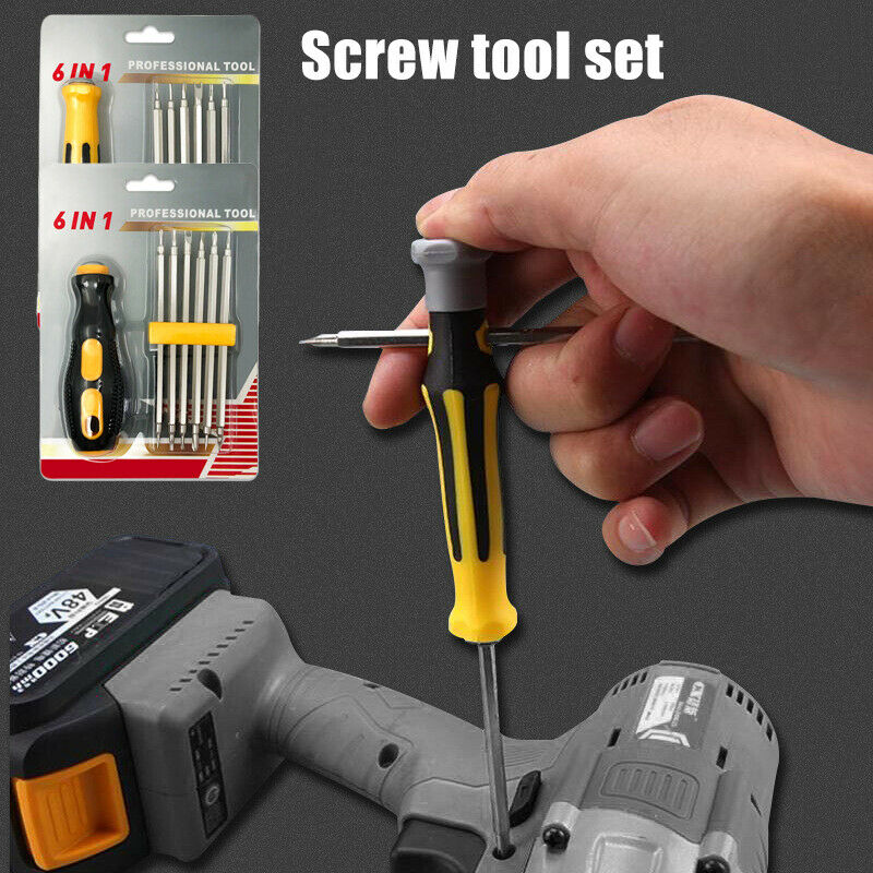 Multi-functional 6 in 1 Precision Screwdriver Set Strong Magnetic for Home Tool