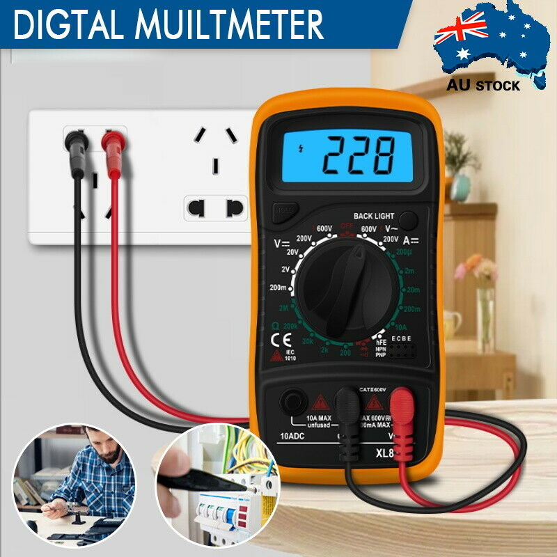 Digital Multimeter Electrical LCD Meter AC/DC Volt Current OHM Multi Tester New Battery Included