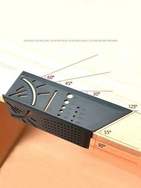 Woodworking Square 3D Mitre Angle Measuring Tool 45/90 Degree Carpenter Square