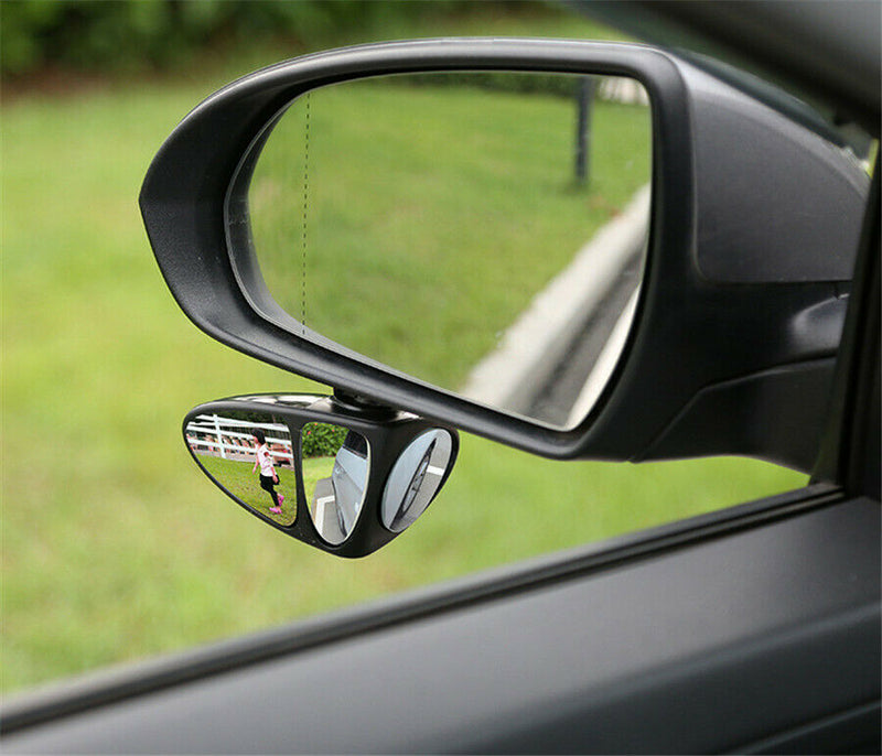 Car Blind Spot Mirrors Parking Aid Rear Side View Mirror 360° Wide Angle 3 Lens