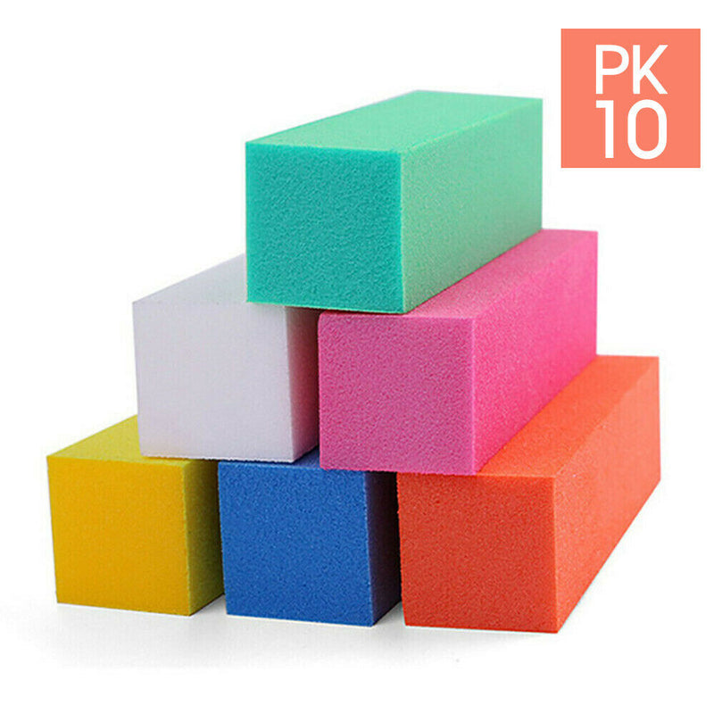 Free shipping-10pcs Acrylic Files Nail Sanding Block Buffer Art Sand Surface Sponge