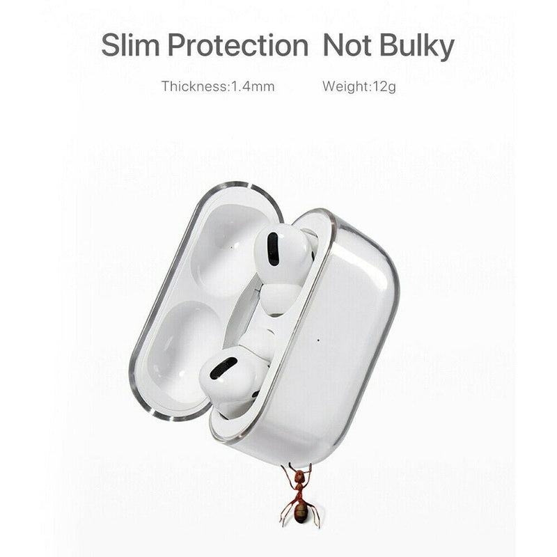 Clear TPU Soft Shockproof Transparent Case Cover Holder For Apple AirPods Pro