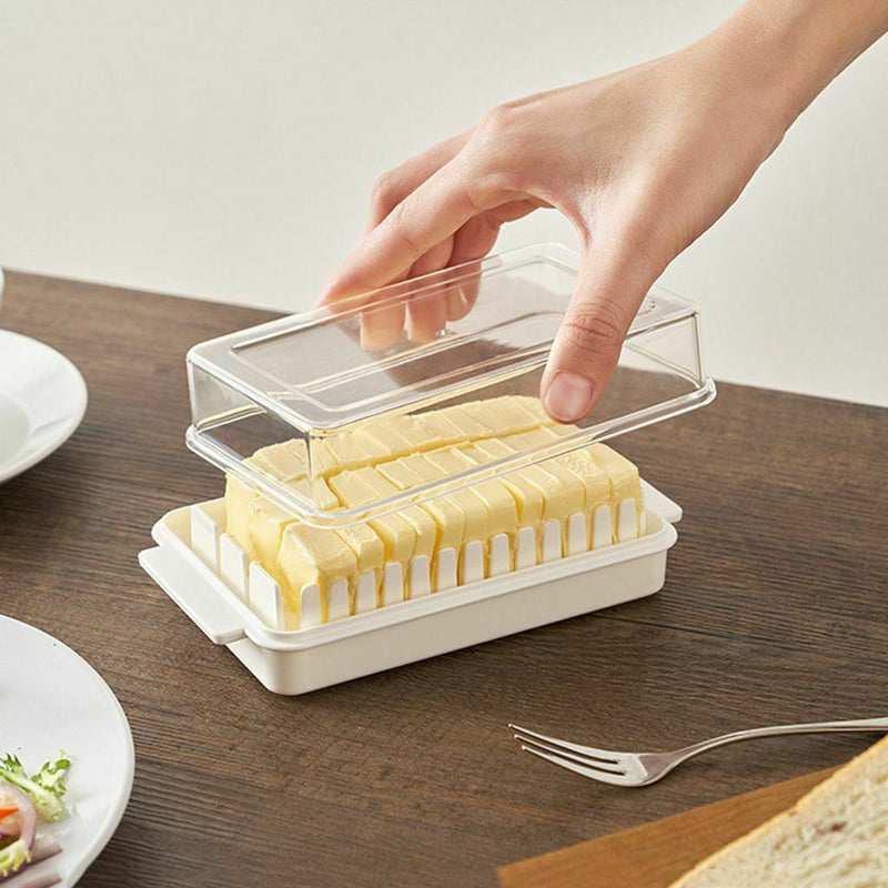 Butter Dish with Lid Dust-proof Slicing Storage Box Fresh-keeping Case Container