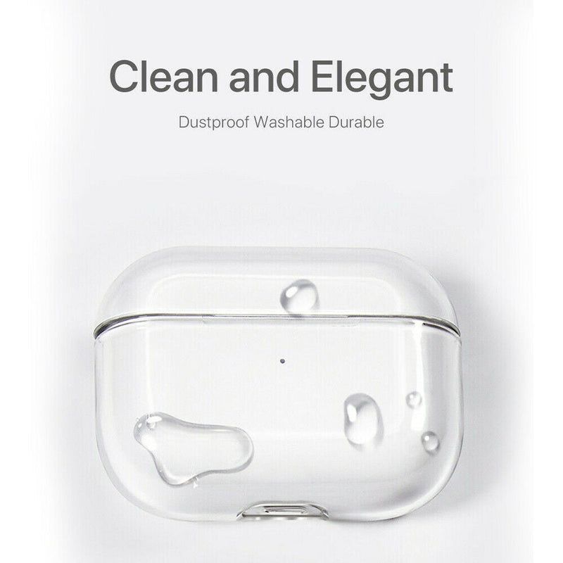 Clear TPU Soft Shockproof Transparent Case Cover Holder For Apple AirPods Pro