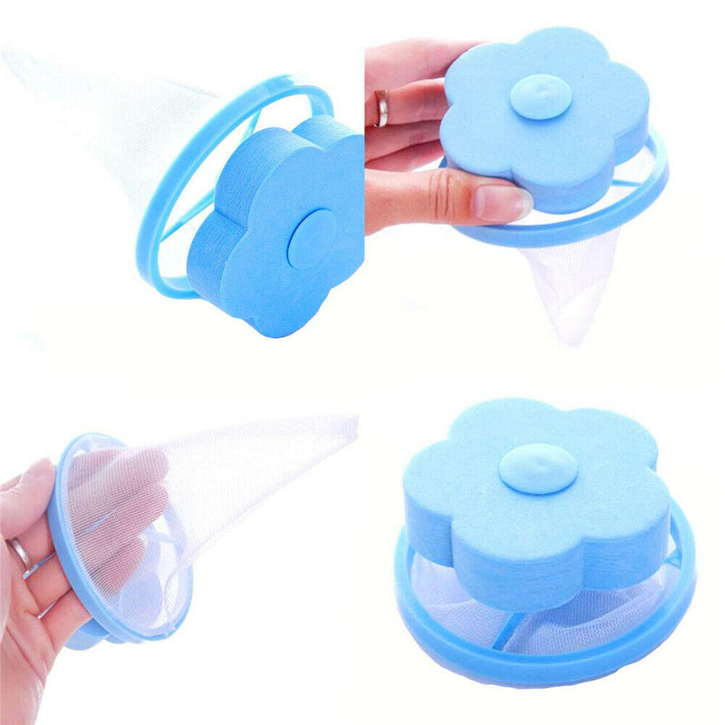 Free Shipping - 2x Washing Machine Filter Bag Floating Lint Hair Catcher Pouch Laundry Helper