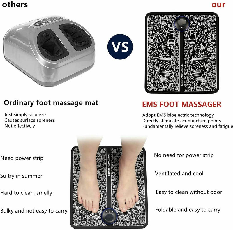 Electric Foot Massager Mat Relax Muscle Stimulator Leg Shaping Massage Pad