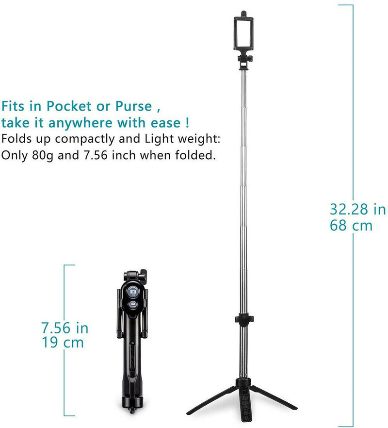 Tripod Handheld Selfie Stick with Bluetooth Shutter