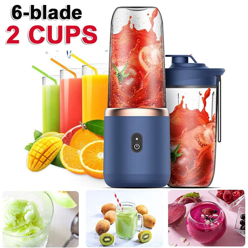 Portable Electric Fruit Juicer Smoothie Blender Rechargeable USB Travel Bottle