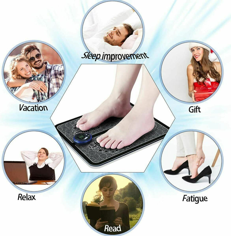 Electric Foot Massager Mat Relax Muscle Stimulator Leg Shaping Massage Pad