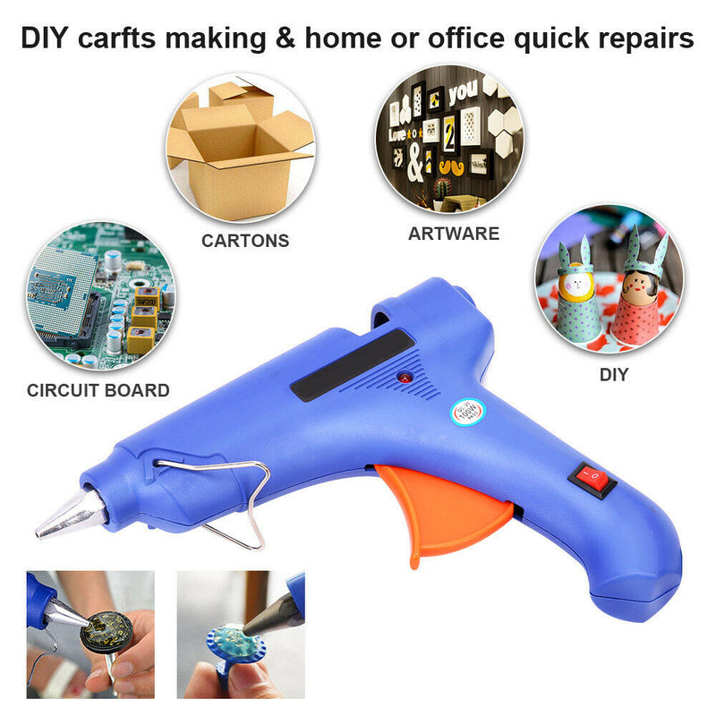 Heavy Duty 150W Hot Melt Glue Gun Electric Heating Craft with Cigarette Lighter Plug