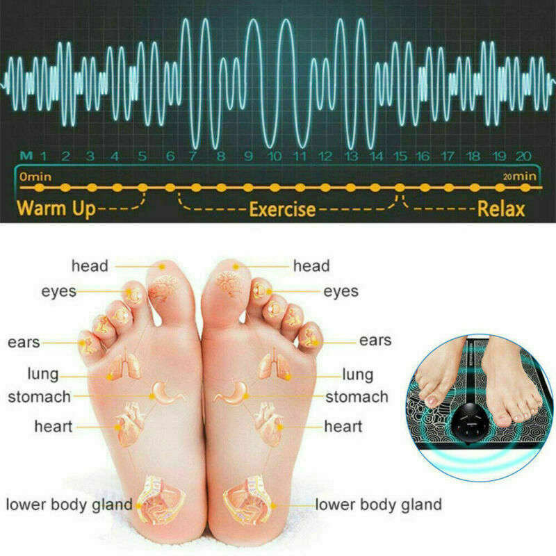 Electric Foot Massager Mat Relax Muscle Stimulator Leg Shaping Massage Pad