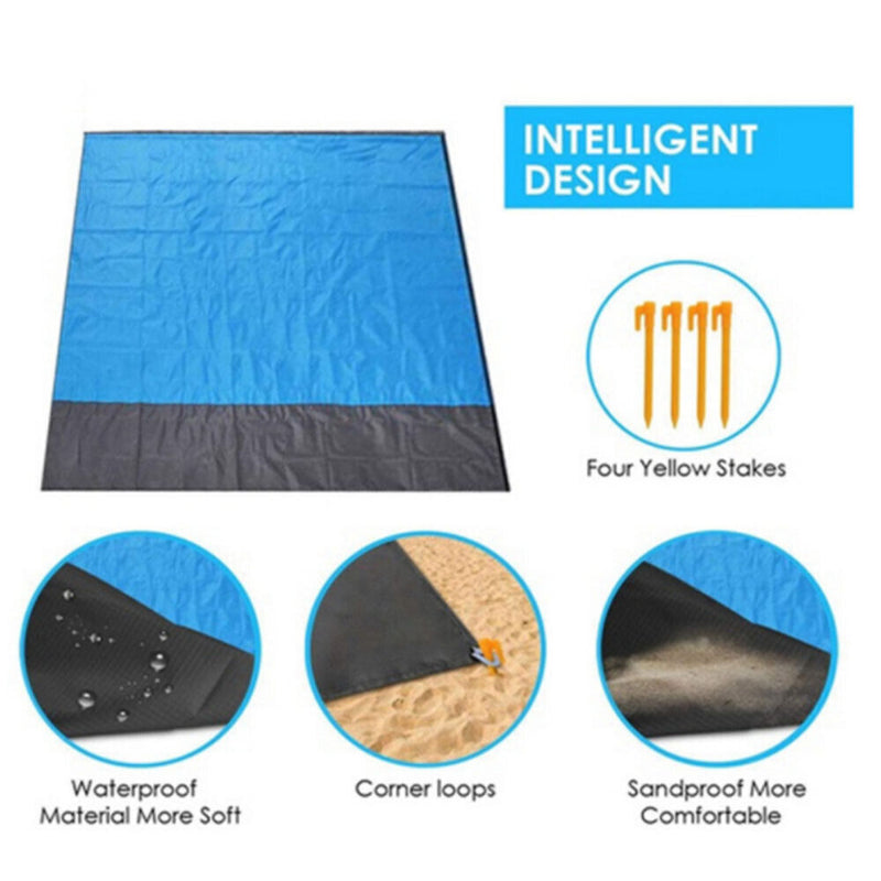 Waterproof Camping Mat Portable Outdoor Beach Folding Blanket Picnic Ground Mat 200x140cm