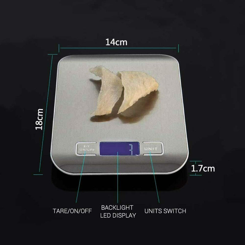 Free shipping-1G-5KG High Accuracy Stainless Digital Kitchen Scale