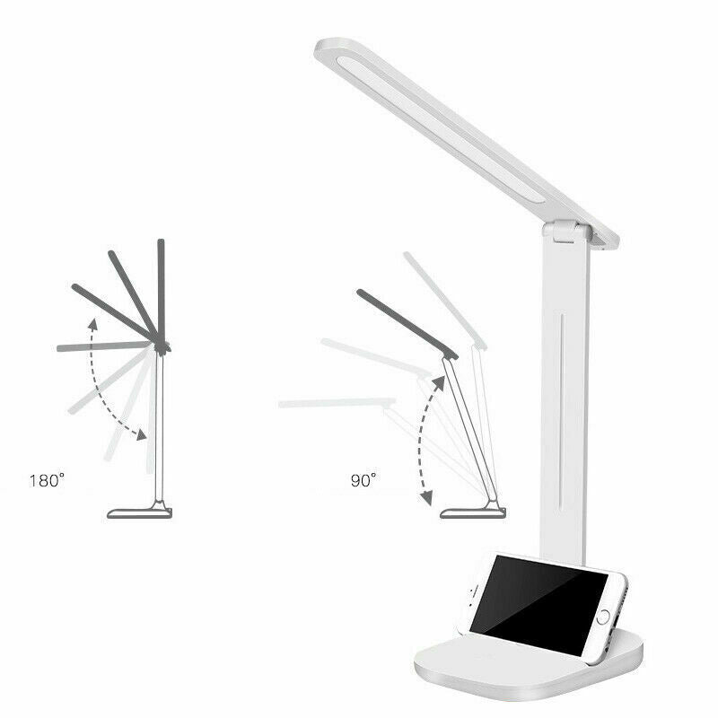 Touch LED Desk Lamp Bedside Study Reading Table Light USB Ports Dimmable