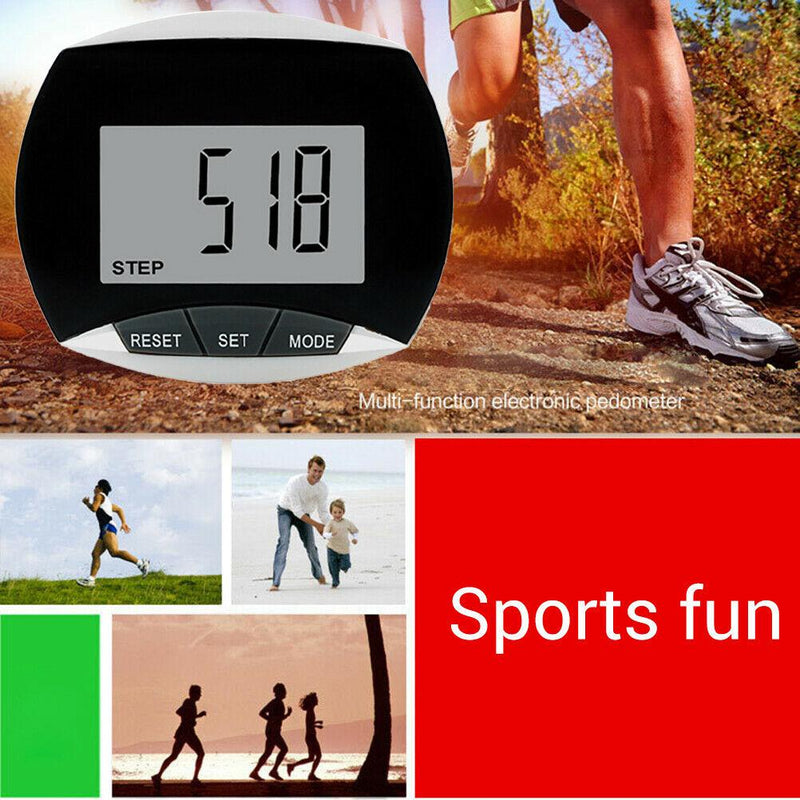 Pedometer Walking Step Counter with Battery Multi-functional LCD Display