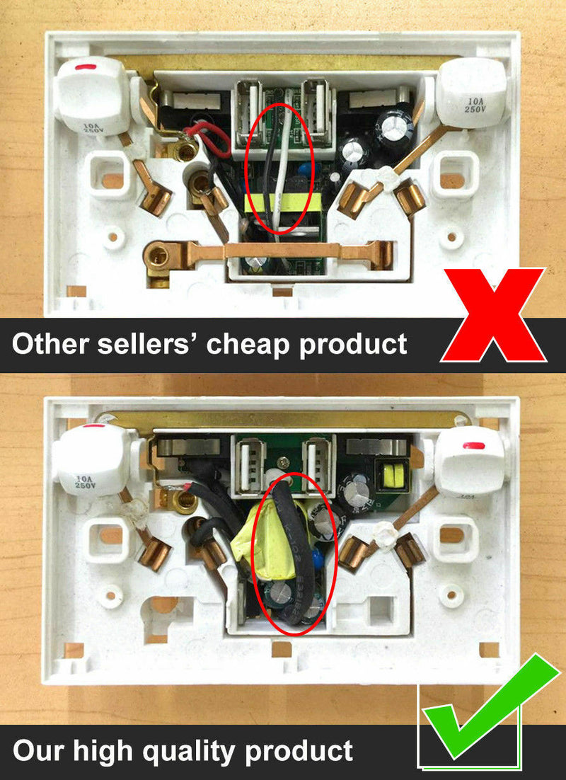 Dual USB Wall Power Supply Socket SAA Approval