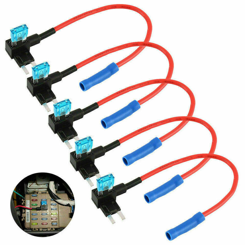 Free shipping-5PCS 12V Car Fuse Holder+ 15A Fuse