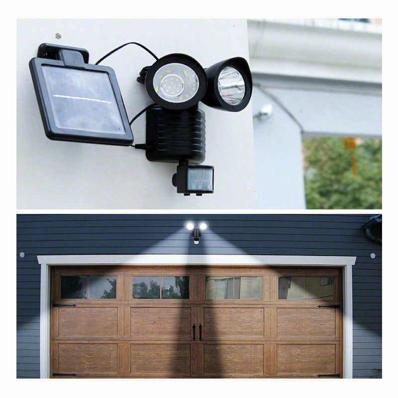 Dual Solar Powered Motion Sensor Light