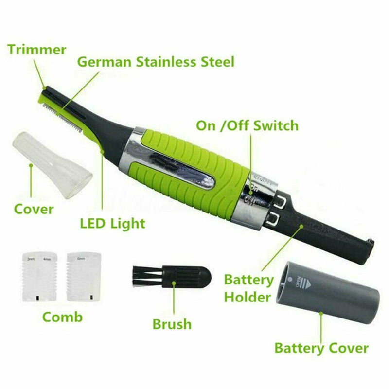 Personal Face Hair Trimmer Remover Razor Led Light