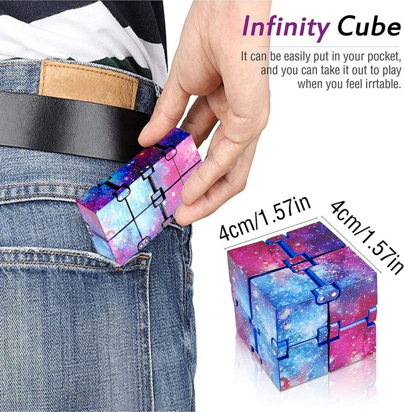 Mini Cube Galaxy Infinity Fidget Toy Anxiety Relief Educational Stress Relief