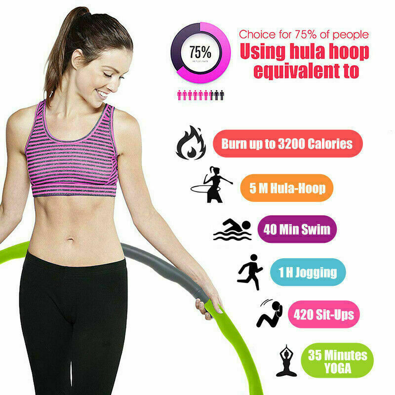 Free shipping-100CM Foam Padded Weighted Waist Fitness Hula Hoop Body Massage Exercise