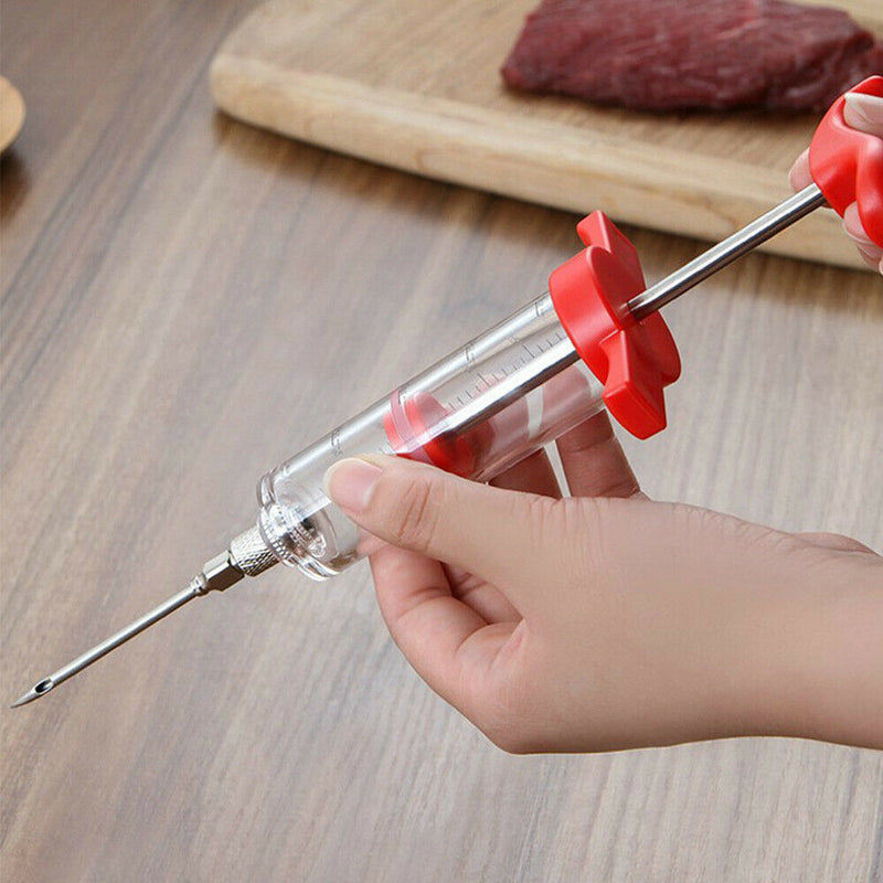 Marinade Injector Syringe Food Flavor Seasoning Meat Injection Gun Chicken BBQ