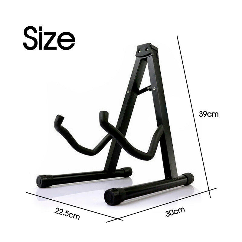 Folding Guitar Stand Floor Rack Electric Acoustic Bass Gig Holder