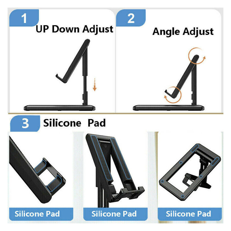 Universal Portable Desktop Adjustable Foldable Tablet Phone Holder Stand Mount