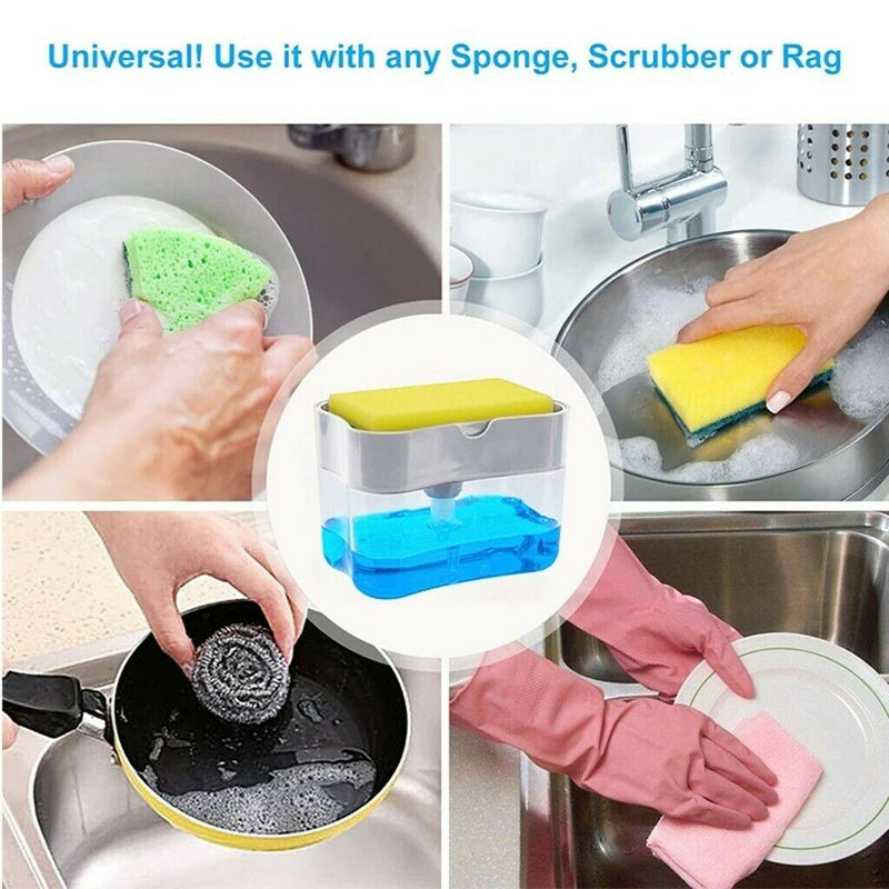 Free shipping-2 in 1 Pump Soap Dispenser and Sponge Caddy