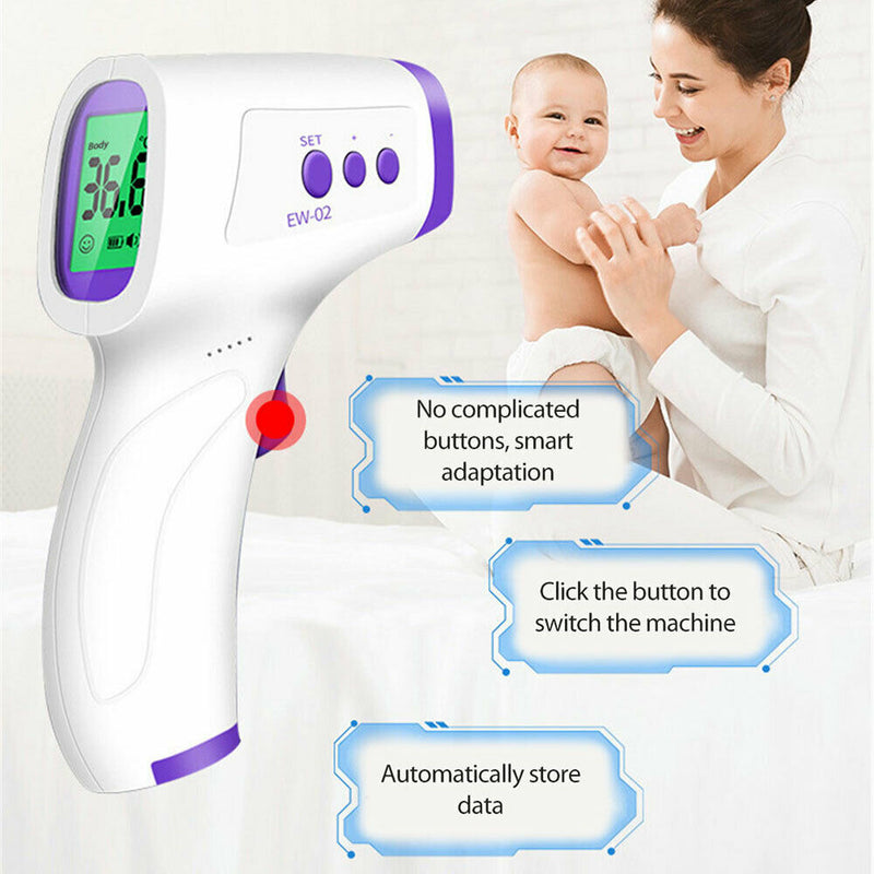 Thermometer Forehead Non-contact Infrared Temperature Digital Body Baby Adult