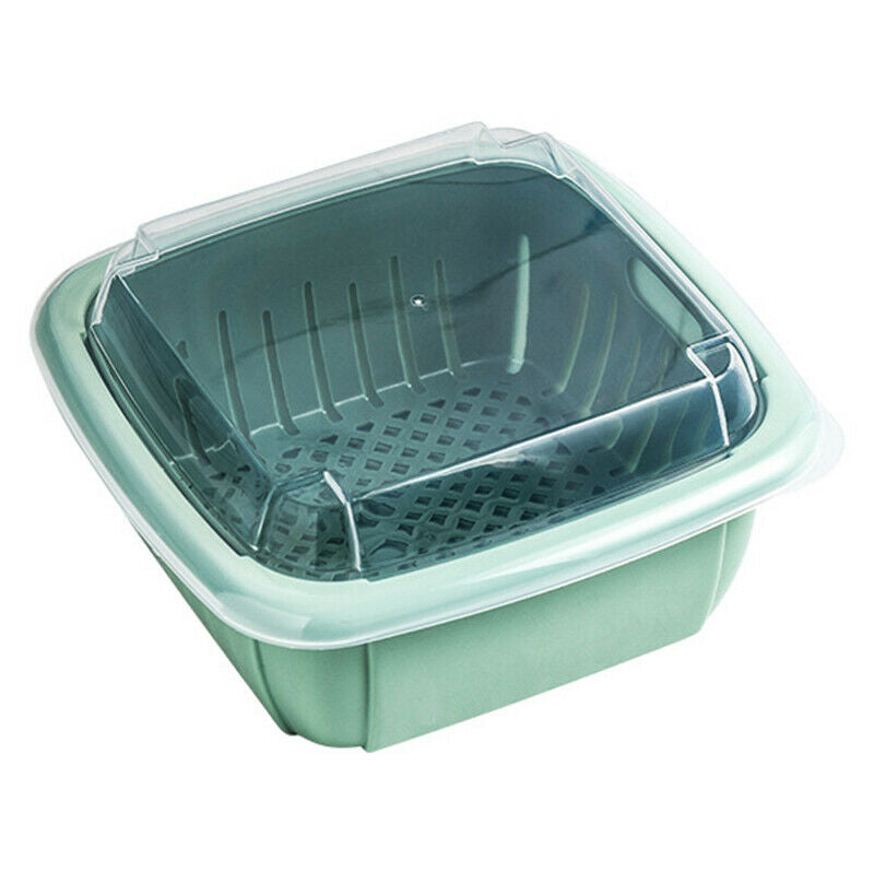 Multifunction Double-layer Drain Basket With Lid Container