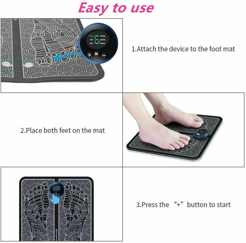 Electric Foot Massager Mat Relax Muscle Stimulator Leg Shaping Massage Pad