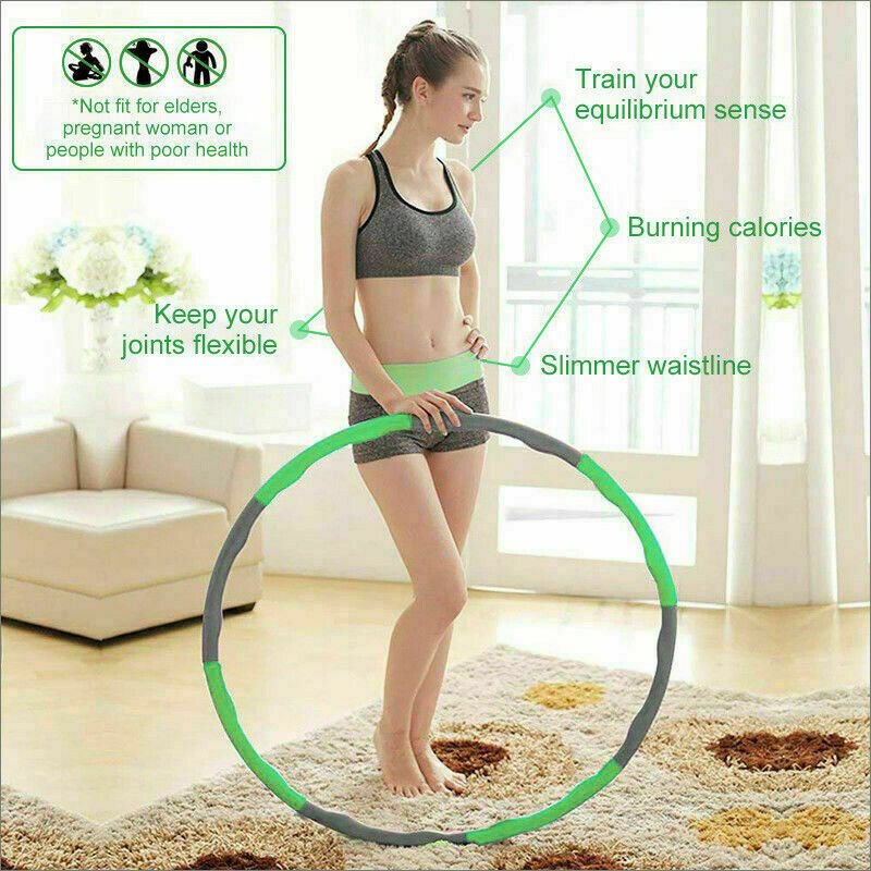 Free shipping-100CM Foam Padded Weighted Waist Fitness Hula Hoop Body Massage Exercise