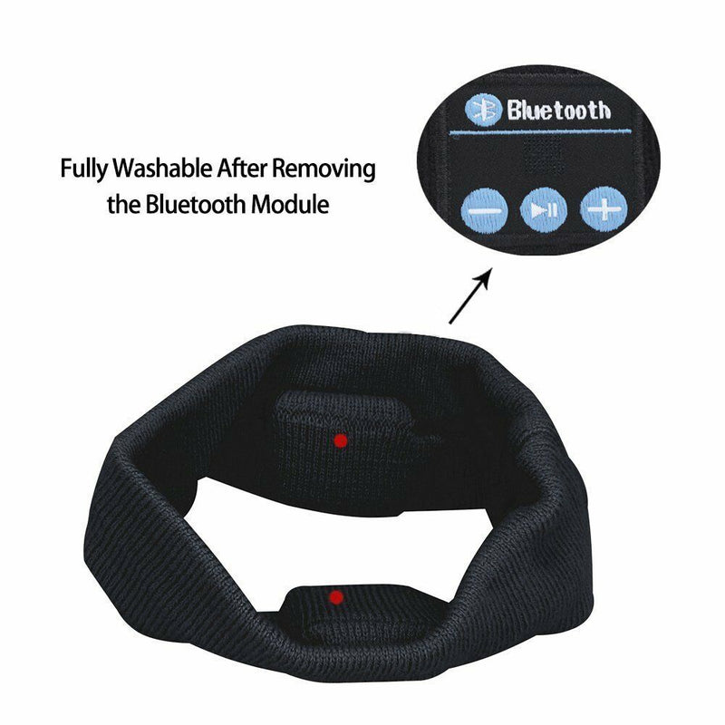 Sleep Headset Bluetooth Wireless Stereo Earphone Headphone Sports Headband w/Mic