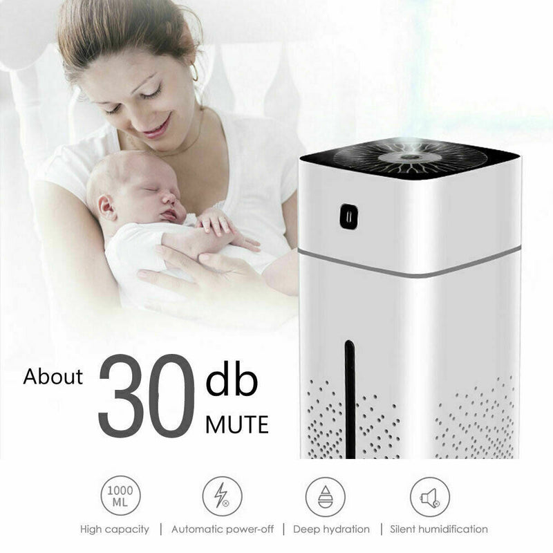 Ultrasonic Air Humidifier Purifier 1L