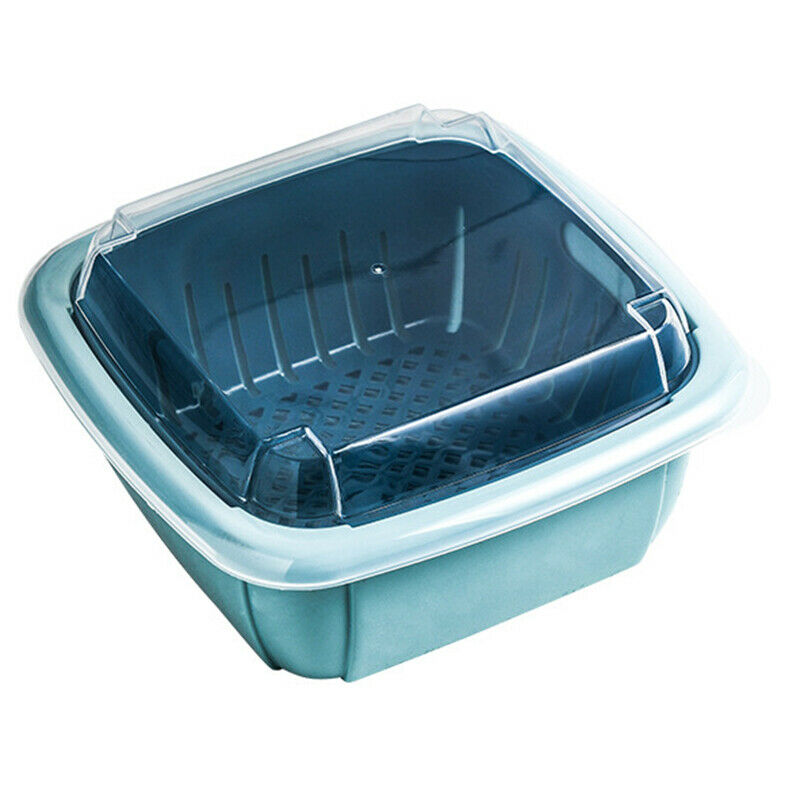 Multifunction Double-layer Drain Basket With Lid Container